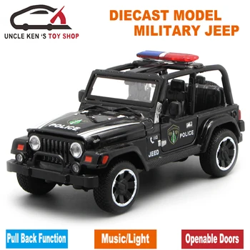 Diecast Vojenské Jeep Model, Armáda Autíčka S Darčekovej Krabičke/Openable Dvere/Hudba/Svetlo/Vytiahnuť Späť Funkciu Ako Suvenír Pre Deti