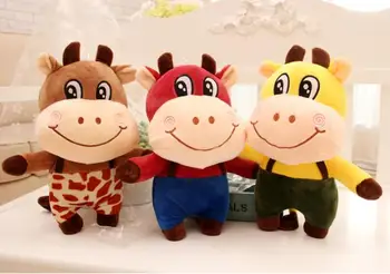 Candice guo! super roztomilé plyšové hračky krásne cartoon zvierat podväzkové dobytok krava mäkké, vypchaté bábika narodeniny Vianočný darček 28 cm 1pc