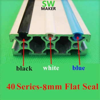 SWMAKER CNC C-Beam stroj DIY častí 30 40 série 8 mm ploché tesnenie 3030 hliníkový profil Kryt Zásuvky/Panel Držiteľ čierna/červená/modrá