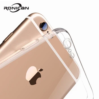 Pre Apple iPhone 7 Prípade Chrániť Telefón s Fotoaparátom púzdra Pre iPhone 6 8 5 5s X TPU Prípade Priehľadný Zadný Kryt Pre iPhone 8 6 7 Plus