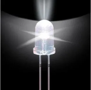 300Pcs/pack 5mm LED Light White Ultra-Svetlý 15000MCD Lampa Diódy doprava zadarmo
