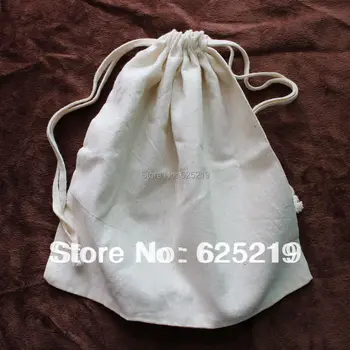 140 g/m2 bavlna (50pcs/lot) 25*25 cm/10*10 cm organické prírodné šnúrkou bavlnená taška môžete prispôsobiť logo & veľkosť