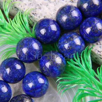 Doprava zadarmo Nový bez značky Módne Šperky A++14 MM Skutočné Lapis Lazuli Kolo Voľné Korálky Strand15.5