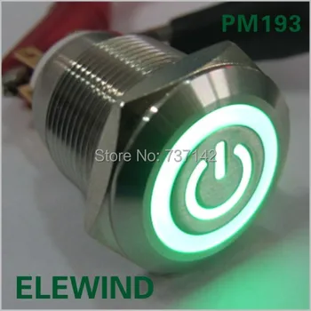ELEWIND 19 mm SPDT Tlačidlo prepnúť so svetlom(PM193F-11ET/G/12V/S)