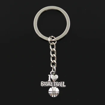 Nové Módne Keychain 21*20 mm milujem basketbal Prívesky DIY Mužov Šperky Auto Kľúč Reťazca Krúžok Držiak Suvenír Pre Darček