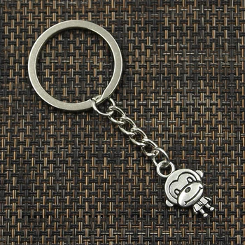 Nové Módne Keychain 15*27mm dvoch strán opice Prívesky DIY Mužov Šperky Auto Kľúč Reťazca Krúžok Držiak Suvenír Pre Darček