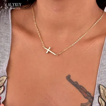 Módne šperky Nový krížik prívesok náhrdelník darček pre ženy, dievča, veľkoobchod N1673