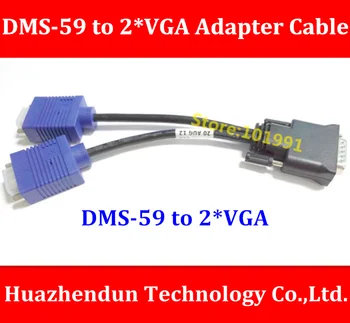 Spoľahlivá Kvalita DMS-59 Double-VGA Kábel pre Video Karty 59Pin DMS 2*Podpora VGA ATI HD2400 ATI X1300