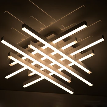 Moderné LED Stropné Svetlá, Lustre biele, čierne telo, kreatívne stropné lampy, lustre, spálne, obývacia izba