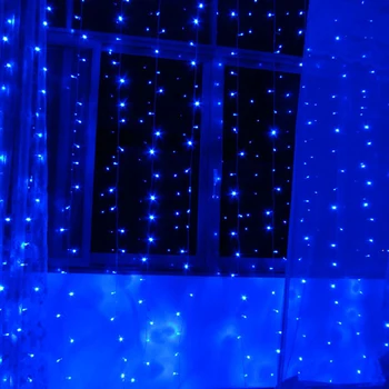 Vodotesný 3m*3m 300LEDs svetlá blikajúce lane LED Reťazec opony svetlo Vianoce domov záhrada festival svetiel 110v 220v EÚ veľká BRITÁNIA AU
