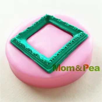Mama&Pea 0997 Doprava Zadarmo, tvar Štvorec Rám Silikónové Formy Cake Decoration Fondant Tortu 3D Formy potravinársky