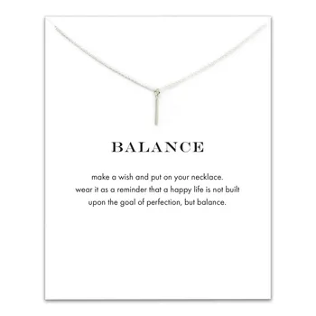 Šumivé rovnováhu vertical bar zliatiny Clavicle Reťaze Prívesok náhrdelník Módny Náhrdelník Ženy FOMALHAUT Šperky
