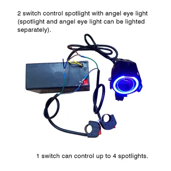 10PCS Čierne Univerzálne Motocyklové Light Switch Riadidlá Hmlové Svetlo Prepnúť Tlačidlo Konektor pre U5 LED Anjel Svetla Reflektorov,