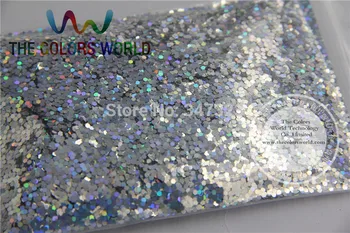 1,5 MM Laser Diamond Striebornú Farbu a Lesk Flitre ,holografické Farba Flitrami pre nail art alebo Iné DIY zariadené, pri