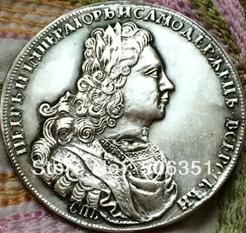 DOPRAVA ZADARMO veľkoobchod rusko 1727 kópiu mince coper výroba postriebrený staré mince