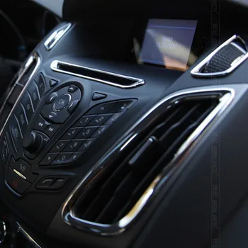 Chrome ABS interiéru zásuvky dekorácie krúžok 5 ks/veľa Auto Príslušenstvo Pre Ford focus 3 2012 2013