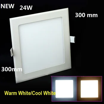 24W LED stropné zapustené mriežky downlight / štvorcových panel svetlo 300mm, 1pc/veľa doprava zadarmo