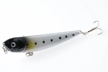 HENGJIA rybárske nástrahy top vody ceruzka lákať 8pcs 8.5 CM 9.8 G-6# háčiky ceruzka popper pevného plastu rybárske lure ryby peračník