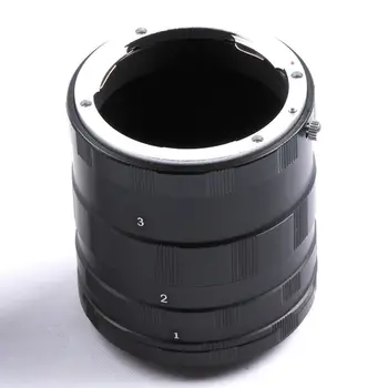 Kovové Makro Rozšírenie Skúmavky Adaptér pre Nikon D3200 D3100 D5100 D5200 D5300 D5500 D7000 D7100 D7200 D800 D700 DSLR Fotoaparát