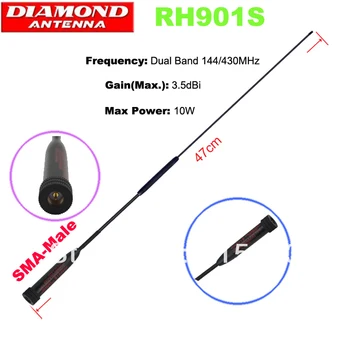 DIAMOND RH901S SMA Samec 144/430MHz Dual Band Anténa 3.5 dBi High Gain