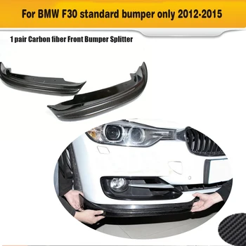 3 Séria uhlíkových vlákien predný nárazník pery štiepačky na BMW F30 Štandardné Sedan 4 Dvere 2012 - Non M Šport 320i 328i 335i 1 Pár