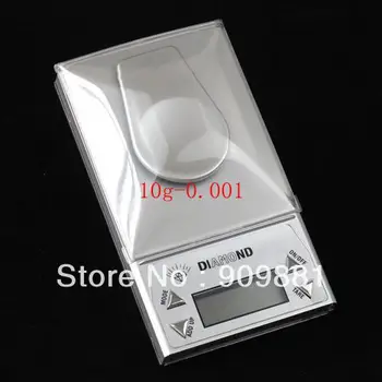 0.001 g/10g Mini LCD Digitálny Diamantové Šperky Rozsahu Vysokou Presnosťou Diétu Gem Váhy Váženie Rovnováhu Silver CT/DWT/G/GN