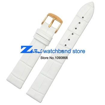 Ultra-tenké pravej kože watchband sledovať pás na zápästie náramkové hodinky pásma 10 mm 12 mm 14 mm 16 mm 18 mm 20 mm žena pink white