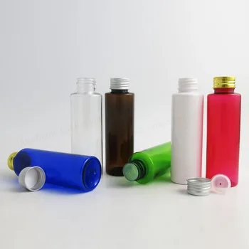 30 X 100 ml DIY biela modrá zelená jasné, jantárová plastové pet fľaše s hliníkovým spp 100cc Dávkovanie Kontajnerov Fľaše