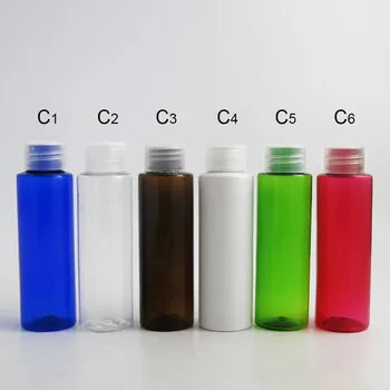 30 x 100 ml PET Plastu krém dávkovanie fľašu s plastovou hlavicou modrá žltá zelená biela jasné červené starostlivosť o pokožku šampón kontajner