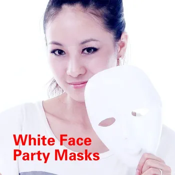 1pcs Maska, Kostým na Halloween Party DIY Strašidelné Masky Biela Plnú Tvár Cosplay Maškaráda Mime Maska Loptu Strany Kostýmov, Masiek