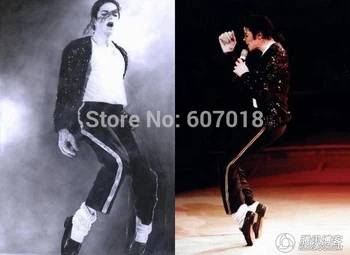 Zriedkavé MJ Michael Jackson Klasické Kolekcie Moonwalk Tanečné topánky Kryt Ručné Biele Ponožky Strany Hallowmas Darček