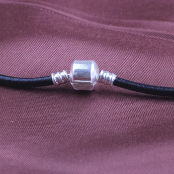 45 cm Čierne Kožené Módne Crystal Kúzlo Náhrdelníky & Prívesky, Šperky pre Ženy