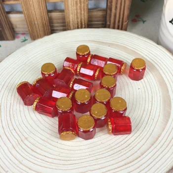 Kawaii Flatback DIY Miniatúrne Červená Farba Fľaše Živice Cabochons Ploché Späť Embellishment Dekorácie Remeselnej Tvorby:10*12 mm