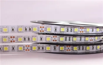 10m/veľa 300LED 5050 SMD 12V non-vodotesný Flexibilný svetlo 60LEDs/M LED pásy, biela/teplá biela/modrá/zelená/červená/žltá