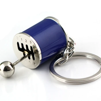 Šesťstupňová Manuálna Prevodovka radiacej Páky Keychain Creative Auto Časť Modelu Automobilových Kľúčov Kľúč Reťazca Krúžok Kľúčenka Auto Styling