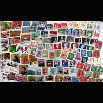 Canada100 KS / VEĽA Rôznych Použitých Poštových Známok S Post Známky Č opakovať V Dobrom Stave Na Zber