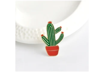 Cartoon Črepníkové rastliny Kaktus Gitara Loď Brošňa pre dievčatá chlapci Smalt Pin Tlačidlo Taška Batoh Oblečenie Pripnúť Odznak Šperky