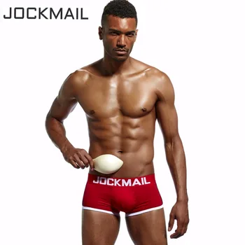 JOCKMAIL značky 5 KS vydutie zvýšenie pánske spodné prádlo boxerky sexy Šortky push up pohár gay bielizeň Zväčšiť Pánske spodky, nohavičky
