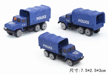 5 kusov/súprav, zliatiny vyhovovali policajné auto model, model hračky, model vozidla. Detské autíčka.
