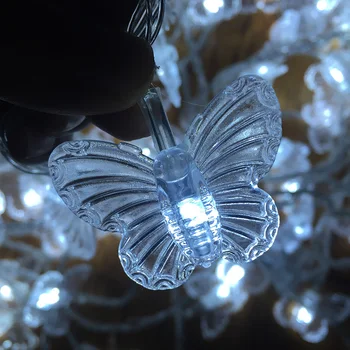 220V/110V 10M 100 Motýľ LED Reťazec Rozprávkových Svetiel Vonkajšie Vnútorné Svadobné/Vianoce/party/ okno/Záclony/Garland Dekorácie