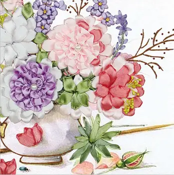 Čínsky Vyšívanie,DIY Páse s nástrojmi Cross stitch Súpravy na Vyšívanie súprava,Stôl Kvetinový kvet lásky páse s nástrojmi Cross-Stitch domáce dekorácie