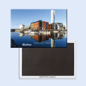 Turistické Chladnička Magnety 78*54 mm,Malmo vo Švédsku Cestovanie so suvenírmi Magnety na Chladničku 20800