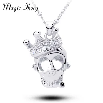 Magic Ikery Rose Gold Color Crystal Koruny Lebky Kostra, Náhrdelníky, Prívesky, Wholesales Módne Šperky pre ženy MKL5149