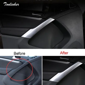 Tonlinker 4 ks DIY Nové Auto styling upravené nehrdzavejúcej ocele skladovanie Interiérové dvere podrúčky Samolepky Pre Volkswagen vw Tiguan