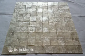 Biela farba prírodného capiz shell perleť mozaikové dlaždice pre obývacej izby, alebo strop