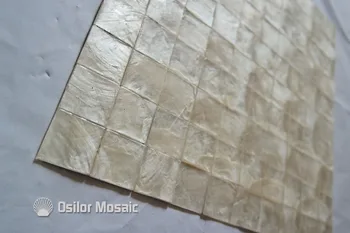 Biela farba prírodného capiz shell perleť mozaikové dlaždice pre obývacej izby, alebo strop