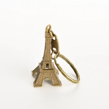 5 cm Bronz Tón Parížskej Eiffelovej Veže Figúrka Socha Vintage Zliatiny Model Dekor 2 Ks Kovové Plavidlá Domova ZT