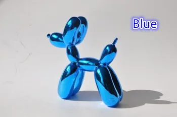 Modrá Metalíza Stredných Balón Psa Figúrka Socha Balón Psa Americká Pop Art Živice Plavidlá Darom Lásky , Nového Príchodu