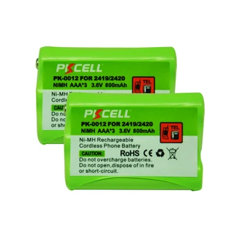 2 ks*PKCELL Ni-MH Batérie AAA 800mAh 3.6 V Nabíjateľné Akumulátorové Batérie Telefónu Pre ATT AT&T 2419/2420 (PK-0012)