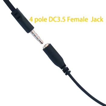 4pole DC3.5mm Jack Samica Žien Rozšírenie stereo Audio Kábel 20 cm